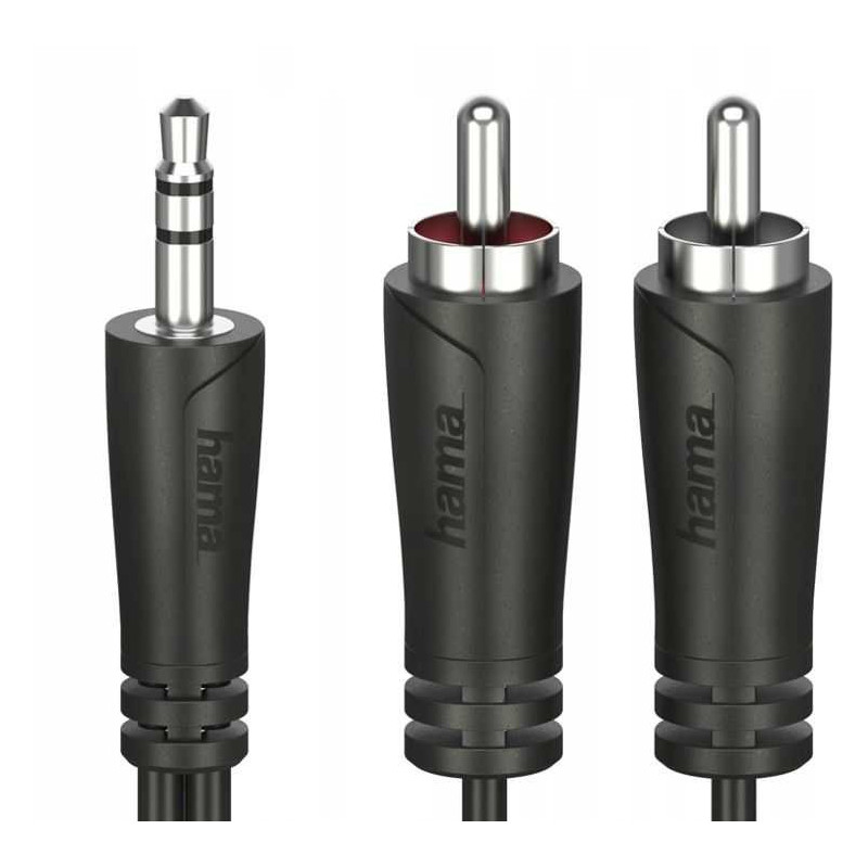 Hama Kabelis 2xRCA / 3.5mm 1.5m Juodas