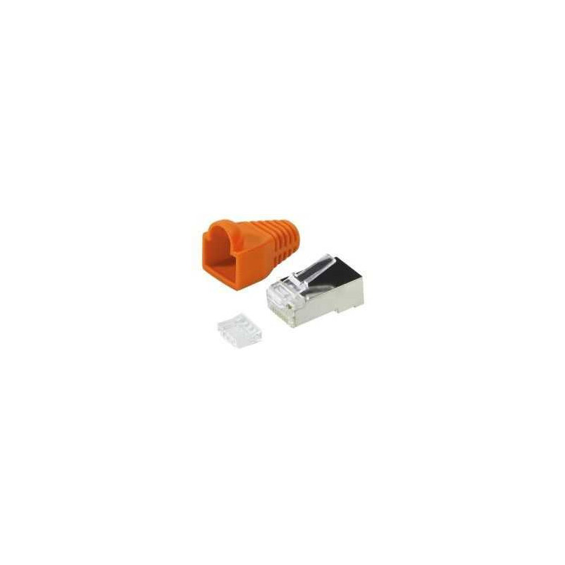 Logilink kištukinė jungtis CAT.6 RJ45 100pcs, oranžinė