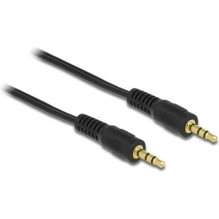 DELOCK laidas Delock lizdas 3.5mm - lizdas 3.5mm 2.5m juodas (84001)
