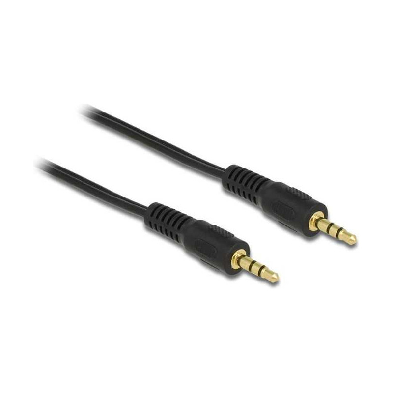 DELOCK laidas Delock lizdas 3.5mm - lizdas 3.5mm 2.5m juodas (84001)