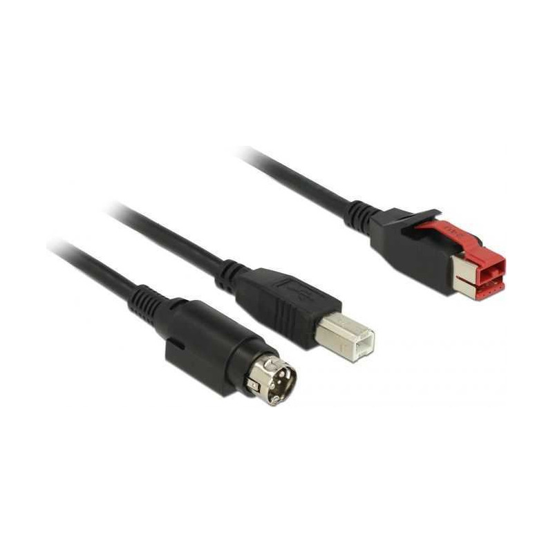 DELOCK 85489 USB-A / USB-B 3m Juoda