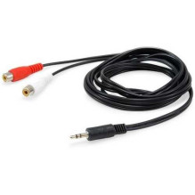 EQUIP Jack 3.5mm iki 2x RCA 2.5 m Black (147093)
