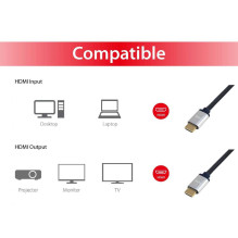EQUIP HDMI 2.1 itin didelės spartos kabelis 5 m, juodas (119383) EQUIP HDMI 2.1 itin didelės spartos kabelis 5 m, juodas (119383)