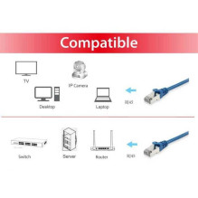 EQUIP Cat.6 S / FTP jungiamasis kabelis 0,25 m Blue (605533) EQUIP Cat.6 S / FTP jungiamasis kabelis 0,25 m Blue (605533)