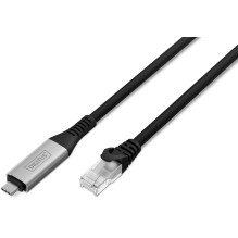 DIGITUS AK-300601-050-S USB-C - RJ45 5m Black DIGITUS AK-300601-050-S USB-C - RJ45 5m Black