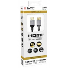 Emtec Cable HDMI to HDMI 4K 1.8. Emtec Cable HDMI to HDMI 4K 1.8.