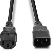 Lindy C14 to C13 Mains Extension Cable 1m Black