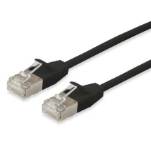 EQUIP Cat.6A F / FTP Slim Patch Cable 1 m Black (606124)