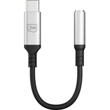 3MK USB-C adapteris į lizdą 3.5mm, juodas 3MK USB-C adapteris į lizdą 3.5mm, juodas