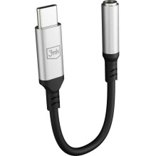 3MK Adapter USB-C to Jack 3.5mm Black