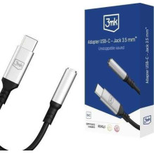 3MK Adapter USB-C to Jack 3.5mm Black