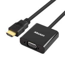 UNITEK Adapteris HDMI - VGA + lizdas 3.5mm Juodas