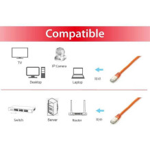 EQUIP Cat.6A Platinum S / FTP jungiamasis kabelis 0,5 m oranžinis (605677)