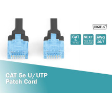 DIGITUS CAT 5e U-UTP pataisymo kabelis 1m Juodas DIGITUS CAT 5e U-UTP pataisymo kabelis 1m Juodas