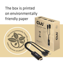 CLUB 3D CLUB3D HDMI 2.0 TO DISPLAYPORT 1.2 4K60HZ HDR M / F ACTIVE ADAPT