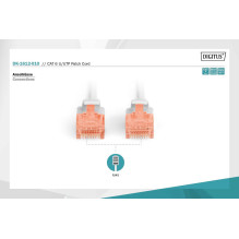 DIGITUS CAT 6 U-UTP jungiamasis kabelis 1m Pilkas DIGITUS CAT 6 U-UTP jungiamasis kabelis 1m Pilkas
