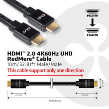 CLUB 3D CLUB3D HDMI 2.0 4K60Hz RedMere cable 10m / 32.8ft