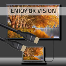 Qoltec HDMI kabelis v2.1 UHS 8K 60Hz 5m juodas Qoltec HDMI kabelis v2.1 UHS 8K 60Hz 5m juodas
