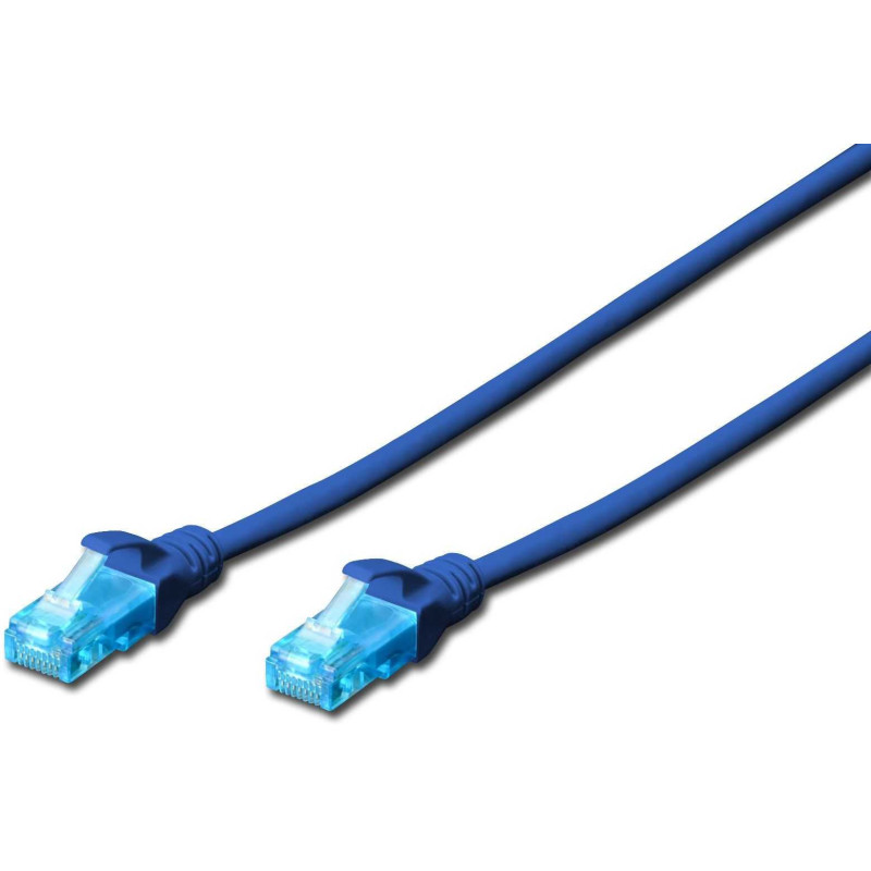 DIGITUS CAT 5e U-UTP pataisos kabelis 1m Blue