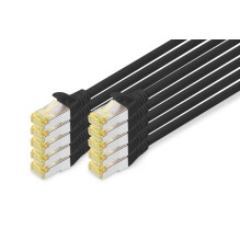 DIGITUS CAT 6A S / FTP Patch Cord 0.5 m Black (10 pcs.) DIGITUS CAT 6A S / FTP Patch Cord 0.5 m Black (10 pcs.)