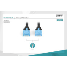 DIGITUS CAT 5e U-UTP Patch Cable 3m Black DIGITUS CAT 5e U-UTP Patch Cable 3m Black