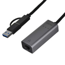 UNITEK Adapter USB-A / C - RJ45 2.5Gbs grey U1313C UNITEK Adapter USB-A / C - RJ45 2.5Gbs grey U1313C