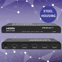 „Qoltec“ skirstytuvas 4 x HDMI 4K x 2K 6Gb/s 60Hz