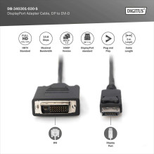 DIGITUS DisplayPort to DVI-D 3 m
