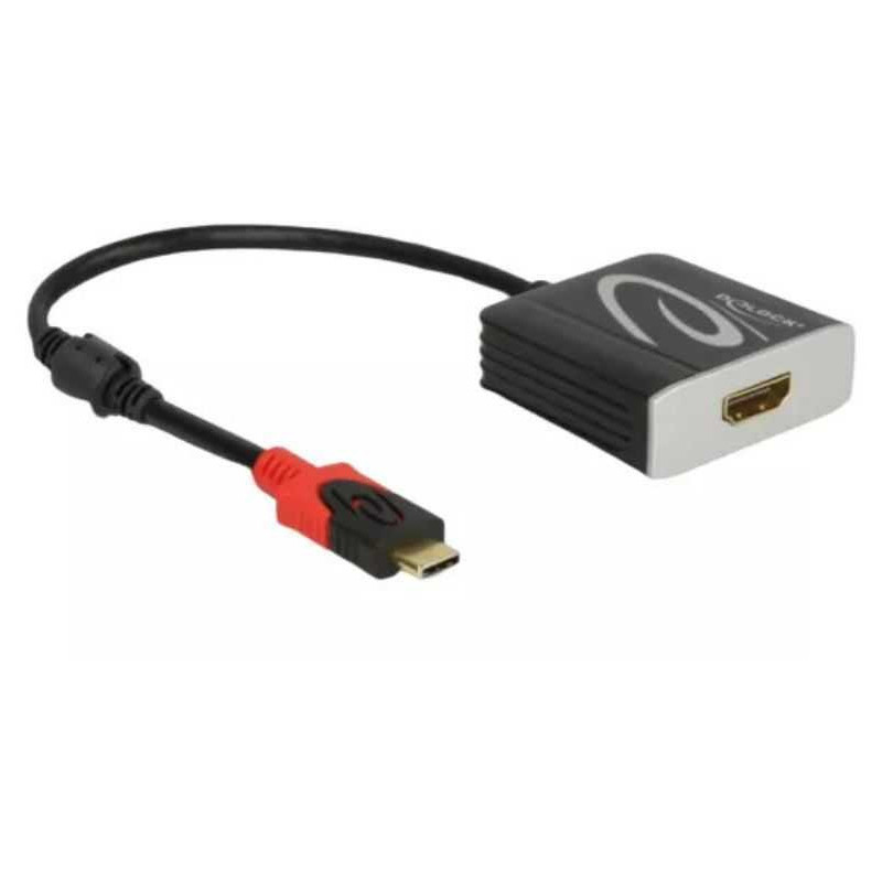 DELOCK adapteris USB-C / HDMI 4K 60Hz 0.2m juodas