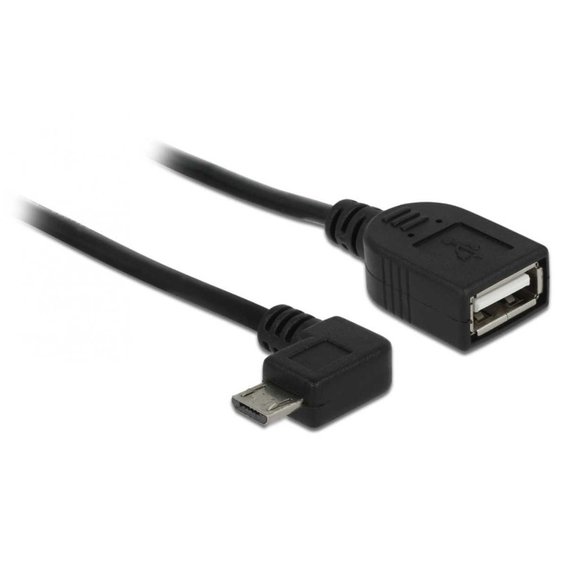 DELOCK USB micro B - USB 2.0-A (83271) Juodas