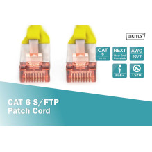 DIGITUS CAT 6 S / FTP jungiamasis laidas LSZH 5 m geltonas DIGITUS CAT 6 S / FTP jungiamasis laidas LSZH 5 m geltonas