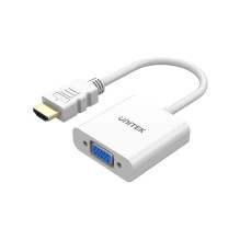 UNITEK HDMI adapteris – VGA FullHD 60Hz 0.15m Baltas
