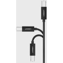 Ugreen US241 spausdintuvo kabelis USB-C 2.0 į USB-B 1m juodas Ugreen US241 spausdintuvo kabelis USB-C 2.0 į USB-B 1m juodas