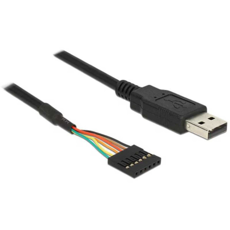 DELOCK 83785 USB / TTL 6Pin 1.8m Juoda