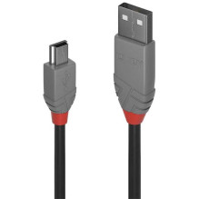 Lindy Anthra Line USB-A to Mini USB-B 3m Grey Lindy Anthra Line USB-A to Mini USB-B 3m Grey