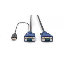 DIGITUS KVM kabelis USB KVM konsolėms, 5 m