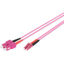 DIGITUS LC / SC daugiamodis šviesolaidinis jungiamasis laidas OM4 1 m violetinis