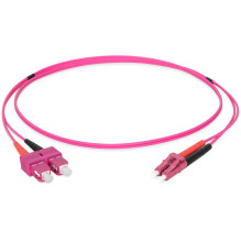 DIGITUS LC / SC Fiber Optic Multimode Patch Cord OM4 1 m Purple DIGITUS LC / SC Fiber Optic Multimode Patch Cord OM4 1 m Purple
