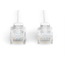 DIGITUS CAT 6 U / UTP plonas jungiamasis laidas, 2 m, pilkas