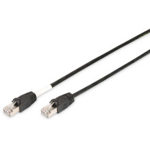 DIGITUS CAT 6 S / FTP lauko jungiamasis laidas PE 3 m, juodas DIGITUS CAT 6 S / FTP lauko jungiamasis laidas PE 3 m, juodas