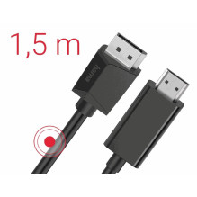 Hama HAMA4K15 DisplayPort HDMI Cable 1,5m Black