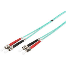 DIGITUS ST / ST Fiber Optic Multimode Patch Cord OM3 3 m Aqua DIGITUS ST / ST Fiber Optic Multimode Patch Cord OM3 3 m Aqua