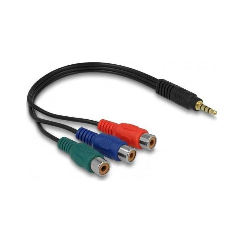 DELOCK *Adapteris Minijack 4Pin - 3x Cinch RCA 24cm