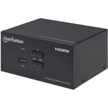 MANHATTAN KVM jungiklis 2-Port Dviejų monitorių HDMI MANHATTAN KVM jungiklis 2-Port Dviejų monitorių HDMI