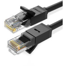Ugreen Ethernet RJ45 plokščias tinklo kabelis Cat.6 UTP 15m juodas Ugreen Ethernet RJ45 plokščias tinklo kabelis Cat.6 UTP 15m juodas