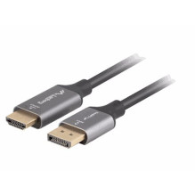 Lanberg kabelis DisplayPort (M) - HDMI (M) 1,8 m pilkas Lanberg kabelis DisplayPort (M) - HDMI (M) 1,8 m pilkas