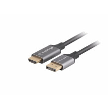 Lanberg Cable Displayport (M) - HDMI (M) 1m black / grey