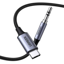 „Ugreen“ DAC AUX laidas, 3,5 mm mini lizdas - USB C tipo išmanusis telefonas, 1 m, juodas