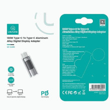 Usams Adapter AU18 USB-C Digital Display 100W Usams Adapter AU18 USB-C Digital Display 100W