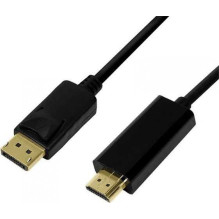 Logilink CV0126 DisplayPort 1.2 HDMI 1.4 1m Juoda